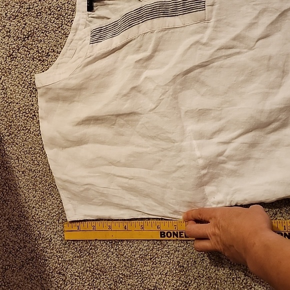 Talbots petite 100% linen boxy fit semi sheer top XLPetite - Picture 5 of 8